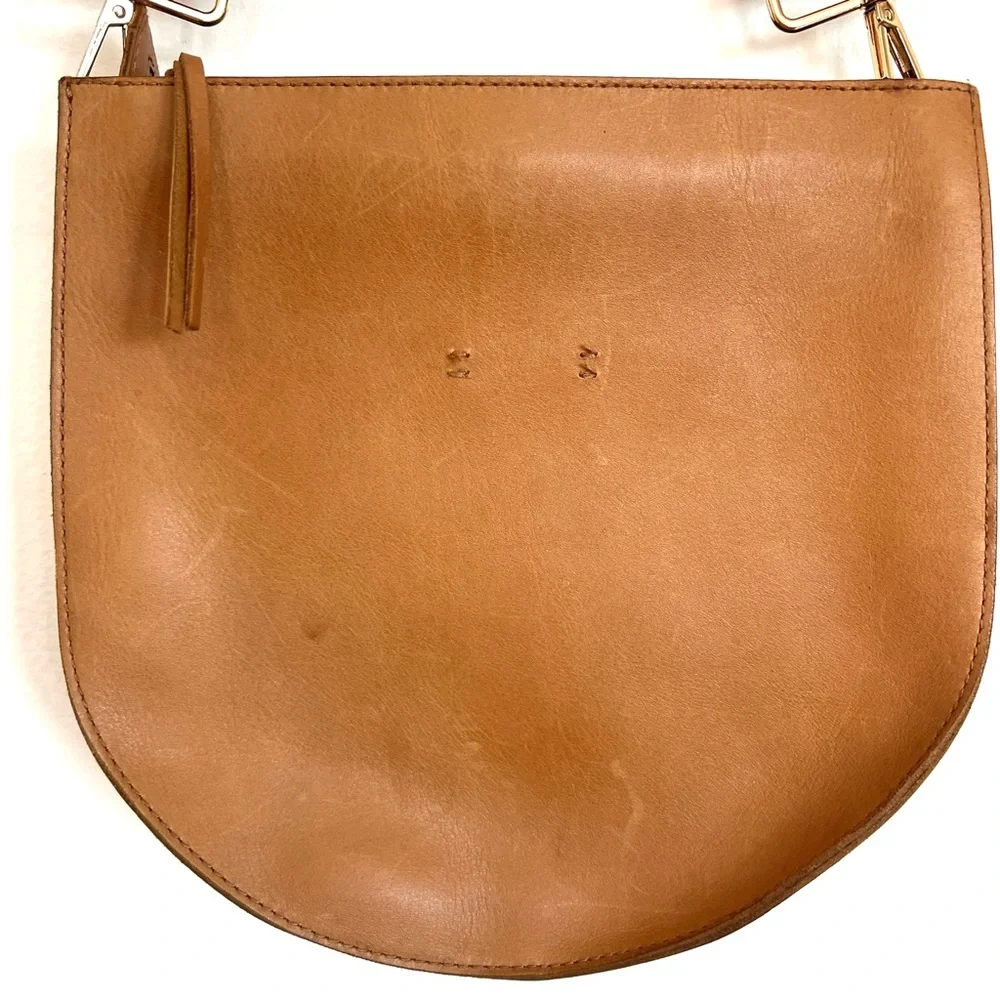 Madewell The Transport Saddlebag Leather Crossbody Bag (Desert Camel) - Picture 6 of 8